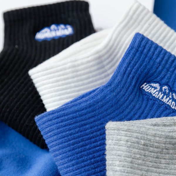 3 Pairs Men Embroidered Athletic Cotton Socks Test Sample